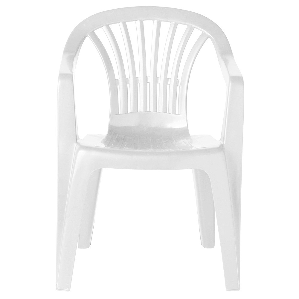 Silla resina Monoblock respaldo bajo Blanca altea